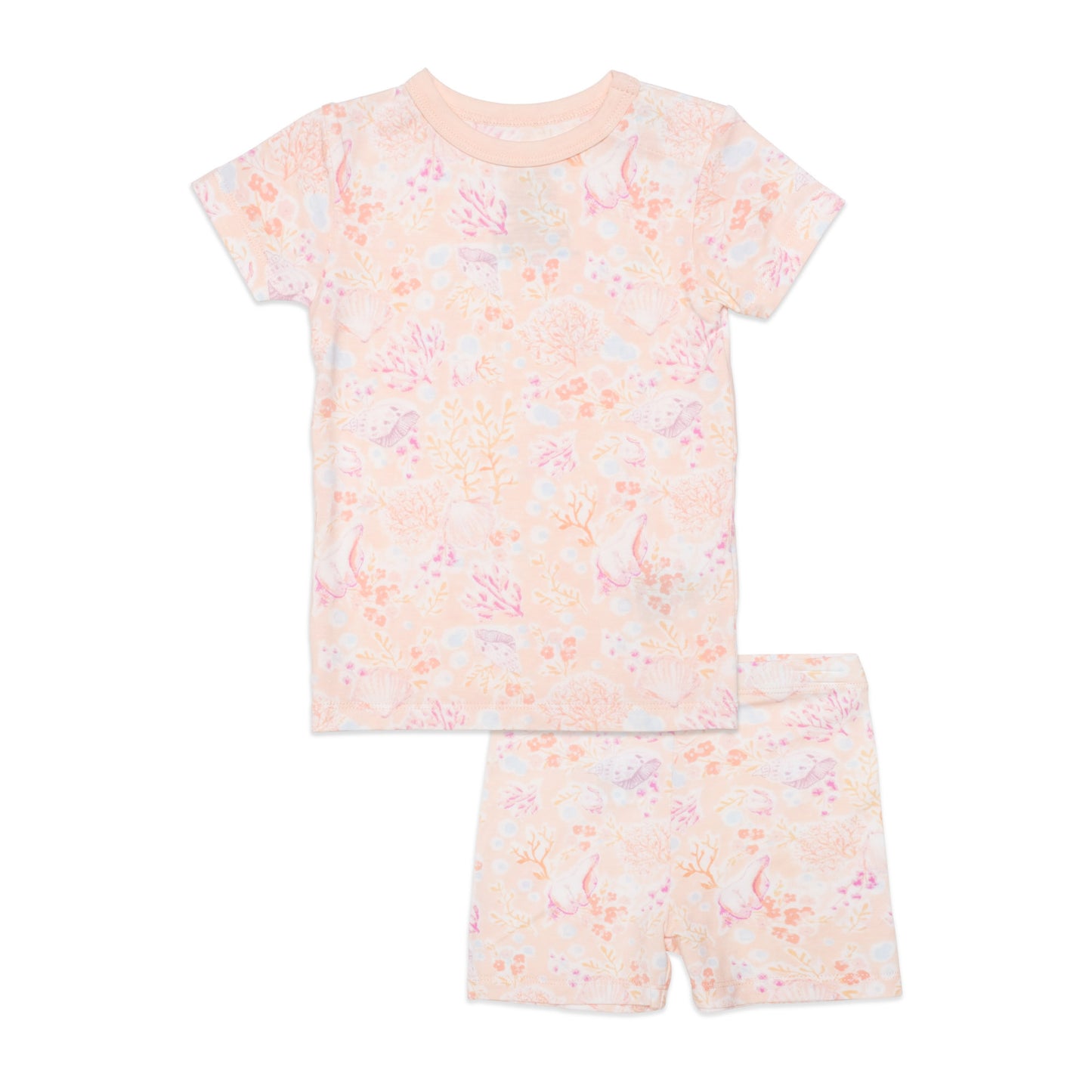 MAGNETIC ME - Coral Floral No Drama Pajama S/s Short Set