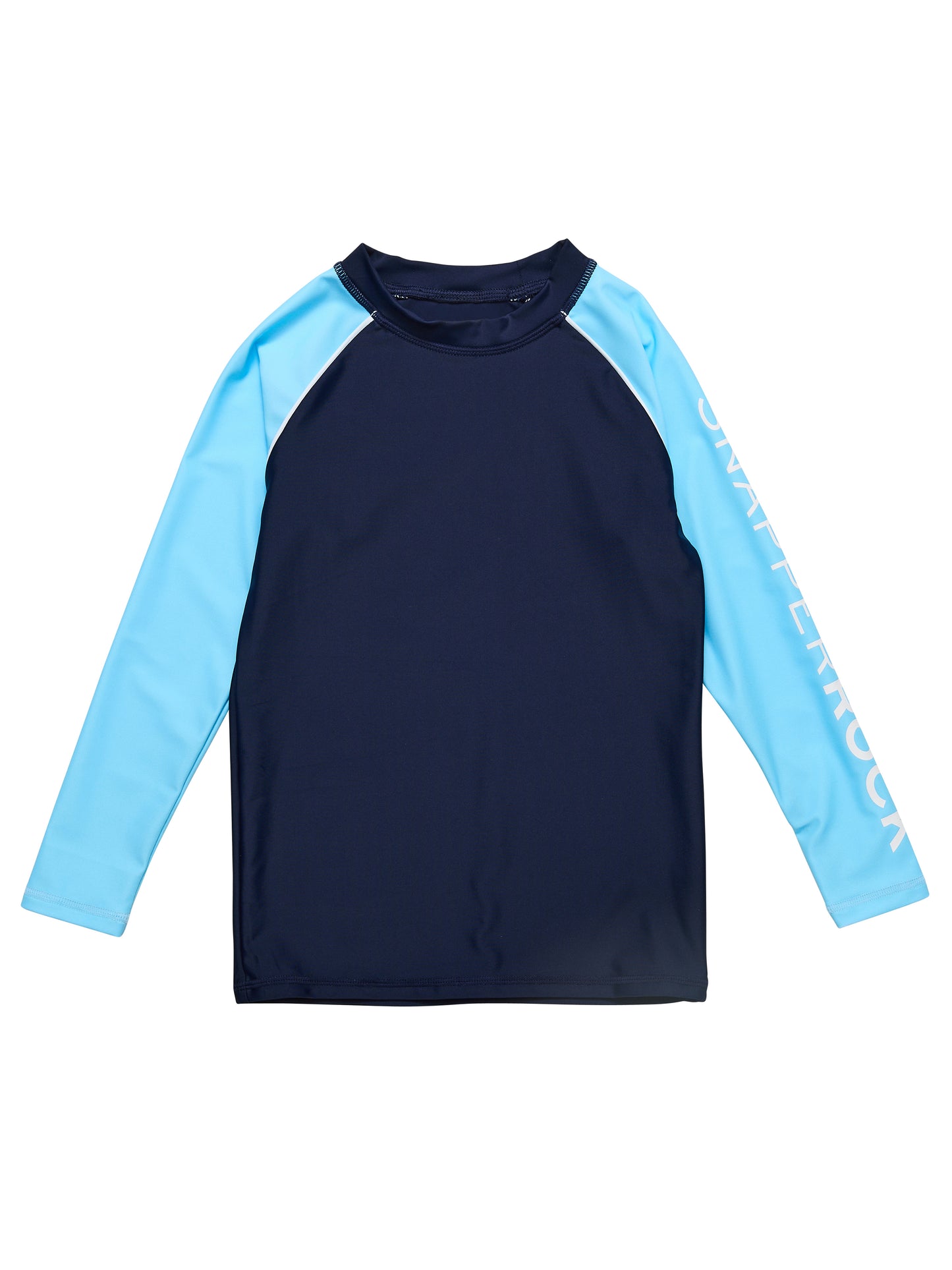 SNAPPER ROCK - NAVY LT BLUE SLEEVE LS RASH TOP