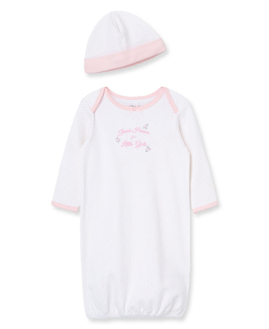 LITTLE ME - Girls Thank Heaven Gown With Hat