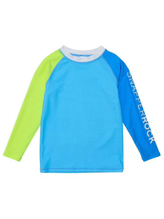 SNAPPER ROCK - CITRON SPLASH COLORBLOCK LS RASH TOP